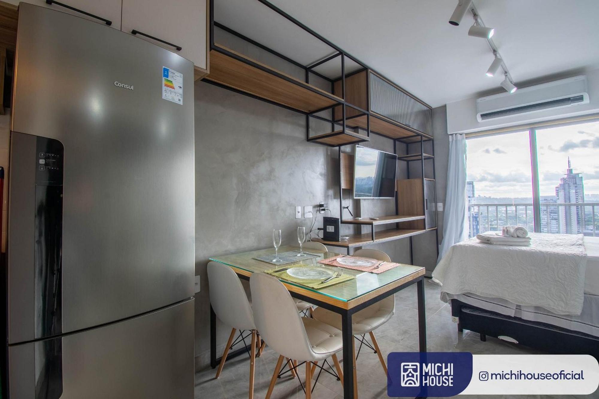 شقة Maravilhoso Studio Pinheiros Ac/Wf Vista Incrivel ساو باولو المظهر الخارجي الصورة