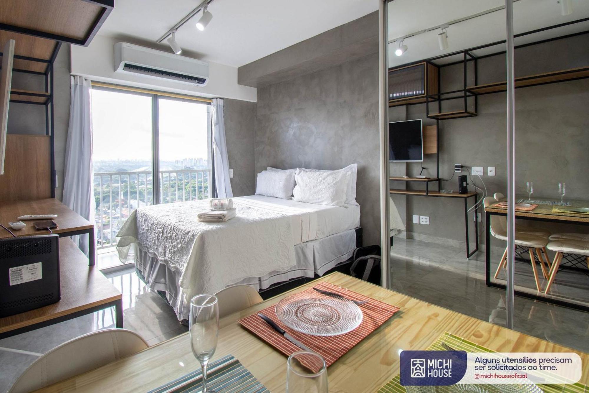 شقة Maravilhoso Studio Pinheiros Ac/Wf Vista Incrivel ساو باولو المظهر الخارجي الصورة